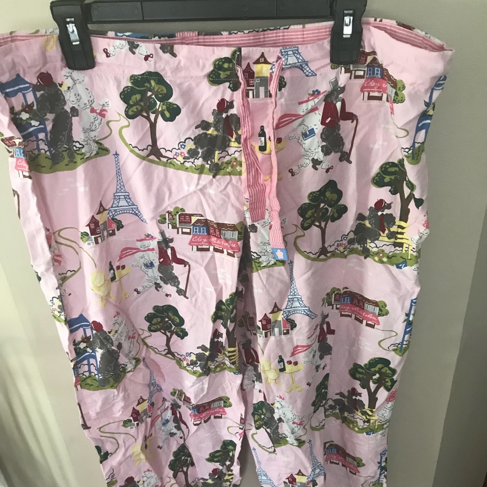 Pink Paris pajama pants
